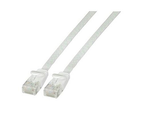 EFB-Elektronik - Verbindingskabel - RJ-45 (M) naar RJ-45 (M) - 5 m - UTP - CAT 6a - gevormd, vlak - wit