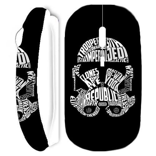 MANIACASE Souris Sans Fil Star Wars Yoda Republic Blanc ()