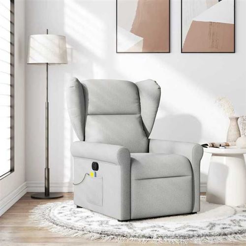 Non Communiqué Gris Vidaxl Fauteuil De Massage, Relaxation Tissu Wolk