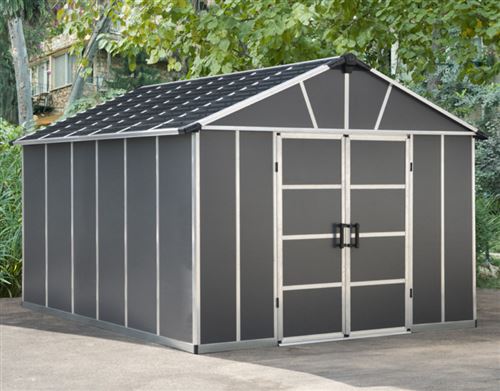 Abris de jardin 11.7m² gris avec base Palram 705161