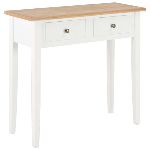 vidaXL Table de console et coiffeuse Blanc 79x30x74 cm Bois