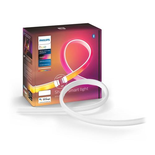 Ruban Philips Hue Lightstrip Extension de Gradient 1m Transparent