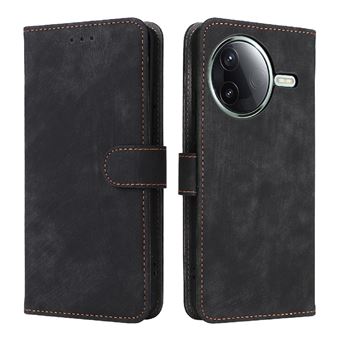 Housse Portefeuille En Cuir PU Pour Xiaomi POCO M7 4G - Porte-cartes - Fermeture Magnétique - Noir