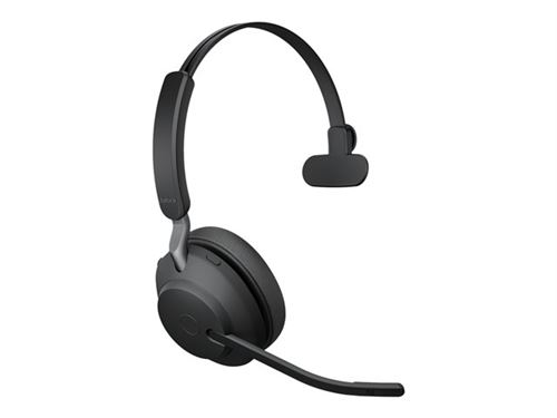 Jabra Evolve2 65 UC Mono - Micro-casque - sur-oreille - convertible - Bluetooth - sans fil - USB-A - isolation acoustique - noir
