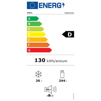 Réfrigérateur 1 porte SMEG, FAB28LPK5