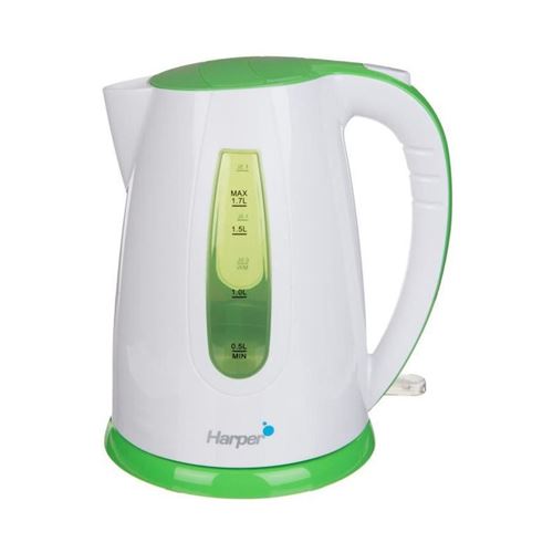 Harper HWK11 - Bouilloire - 1.7 litres - 2200 Watt - blanc/vert