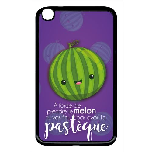 Coque samsung galaxy tab 2 p3110 force de prendre le melon tu vas finir par avoir la pastque fond mauve