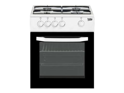 Beko CSG 42009 DW - Fornuis - vrijstaand - breedte: 50 cm - diepte: 50 cm - hoogte: 85 cm - wit
