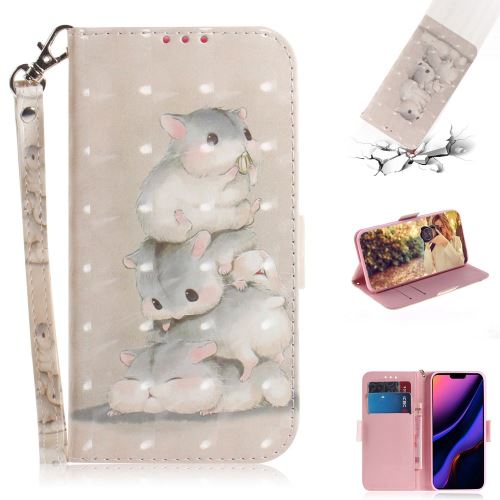 Etui en PU impression de motifs spot de lumière motif de souris pour votre Apple iPhone XR 6.1 pouces (2019)