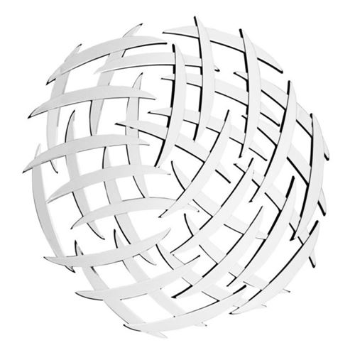 Paris Prix - Miroir Mural Déco athene 80cm Argent