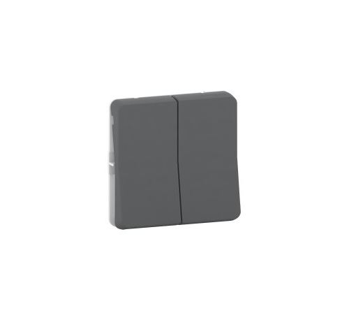 Schneider Electric Gris Double Bouton Poussoir Ip55 Ik07 - Composable - Anthracite - Mureva Styl