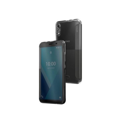 Protection à rabat pour téléphone portable Wiko Y51 Gris volcanique