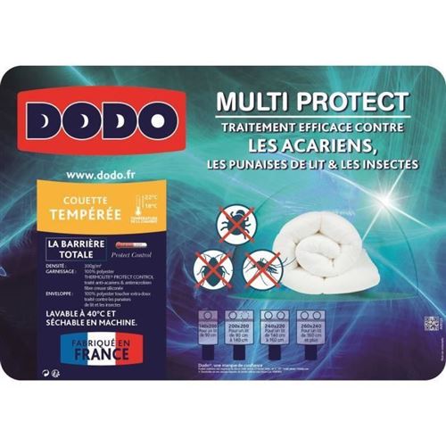 DODO Couette temperee MULTIPROTECT - 140 x 200 cm - Achat & prix