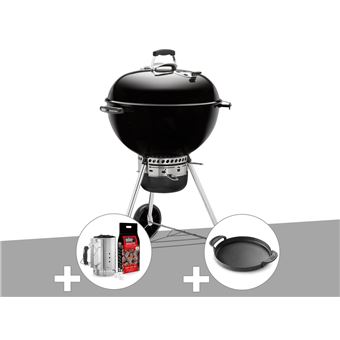 Barbecue Weber Master-Touch GBS 57 cm Noir + Kit Cheminée + Plancha - 1