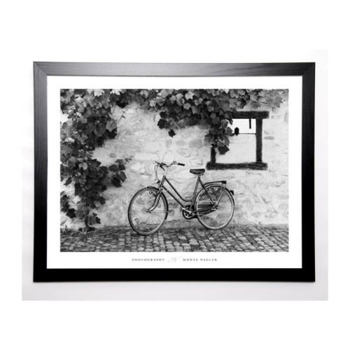 NAGLER Image encadrée La Bicyclette, Turckheim 67x87 cm Gris