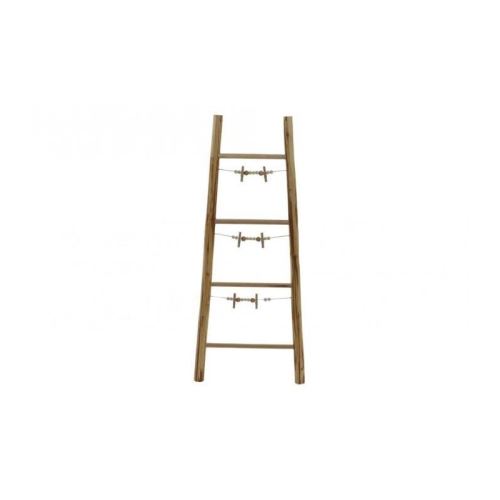 Porte-photos escalier Corde en bois - 44 x 4,5 x 105 cm