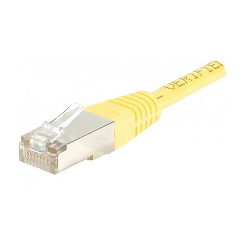Cordon RJ45 catégorie 6 F/UTP jaune - 0,5 m