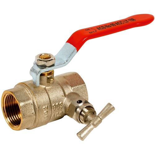 Vanne laiton 3/4'' (20/27) femelle/femelle avec purge
