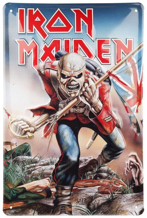 Unbekannt Iron Maiden tsim1 Plaque métallique, Métal, Noir, 30 x 20 x 1 cm