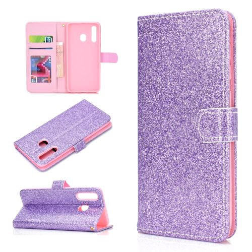 Etui en PU flash violet pour votre Samsung Galaxy A20e