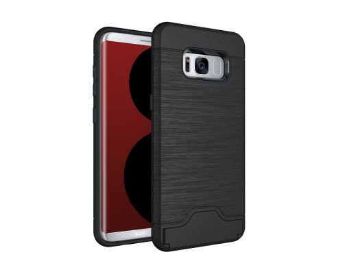 Housse étui Coque antichoc avec fente pour carte pour Samsung Galaxy S7 Edge - Noir -216