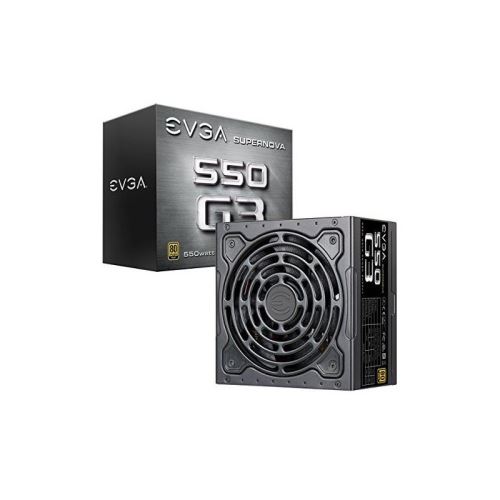 Evga Supernova 550 G3, 80 Plus Gold 550W, Fully Modular, Eco Mode Avec Le Nouveau Systeme Hydro-Dynamique-Bearing , 7 Ans Garantie, Inclue Power On Self Tester, Compact 150Mm Taille, Alimentation Pc 220-G3-0550-Y2