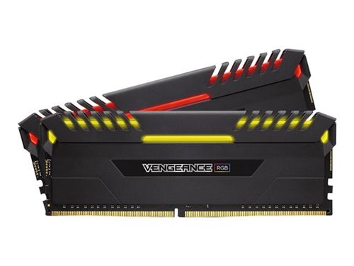 Mémoire corsair vengeance rgb series noir, ddr4-3600, cl18 - 16 gb du