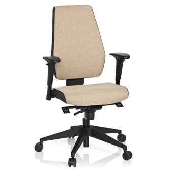 Chaise De Bureau Chaise Pivotante Pro Tec 500 Tissu Gris Fonce Beige Hjh Office Achat Prix Fnac