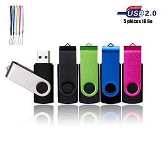 Lot de 2 Clé USB 64 Go ENUODA USB 2.0 Coloris noir & gris au meilleur prix