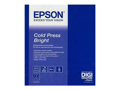 Epson Fine Art Cold Press Bright - papier chiffon - 25 feuille(s)