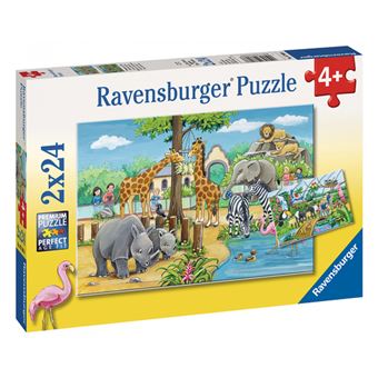 Puzzles 2 x 24 pièces Ravensburger Bienvenue au zoo