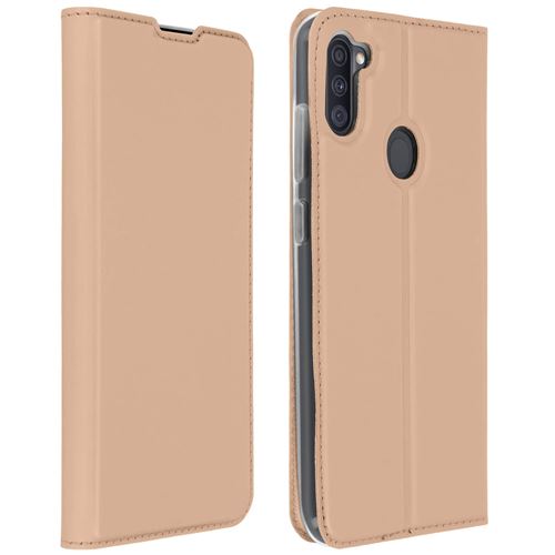 Etui pour Samsung Galaxy A11 avec Porte-carte Support Vidéo rose gold