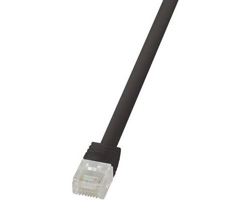 LogiLink SlimLine - cordon de raccordement - 20 m - noir
