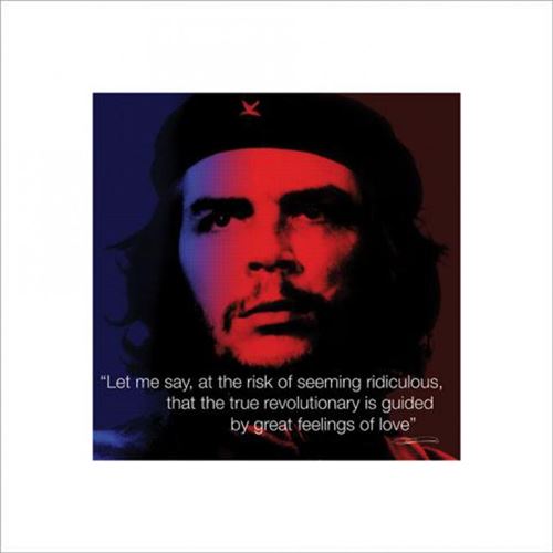 Poster Reproduction Encadre Ernesto Che Guevara Citation 40x40 Cm Cadre Plastique Bleu Poster Affiche Encadre Top Prix Fnac