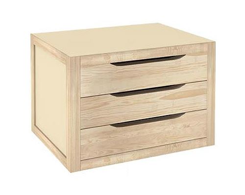 Astigarraga Bloc 3 Tiroirs Bois 29.5X38x30cm Blna30 - Image 1