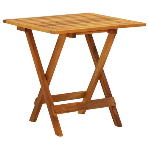 Vidaxl Marron Table De Jardin Acacia Table En Bois Table D'appoint Table Pliante Table De Camping - Image 4