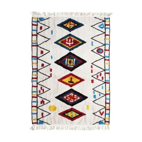 tapis berbere color - 160 x 230 cm - blanc