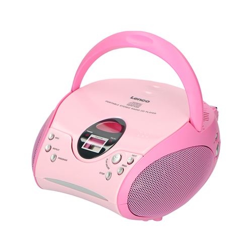 Lenco SCD-24 portable FM radio/CD player - Pink
