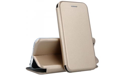 Etui Folio Huawei Y6-2019 rabat latéral coloris gold