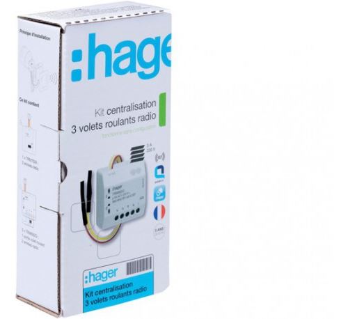 Pack de centralisation de 3 volets roulants - trk153m - hager