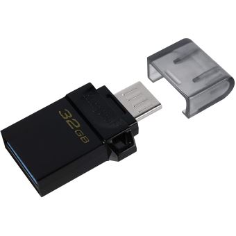 Kingston DataTraveler DTDUO3G2 microDuo3 G2 32Go Clé microUSB et USB Type-A ports pour Android OTG Noir - 1