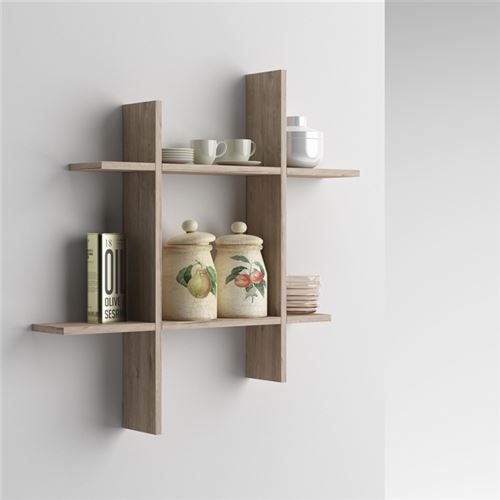 Mobilifiver Étagères Angelica 80x15 Chêne #, 90 x 90 x 15 cm, Mélaminé, Made in Italy