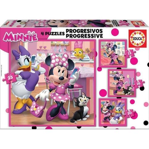 Minnie Puzzle progressif 12-16-20-25 pièces