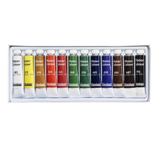 Panduro coffret de peinture inititiation - aquarelle - 12 couleurs 180005