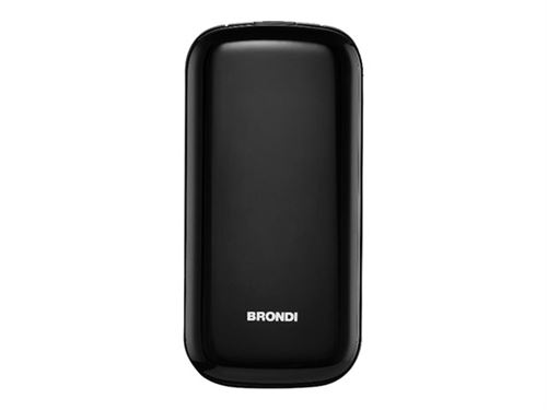 Brondi STONE - Téléphone mobile - double SIM - microSDHC slot, - microSD slot - GSM - 320 x 240 pixels - 1,3 MP - noir