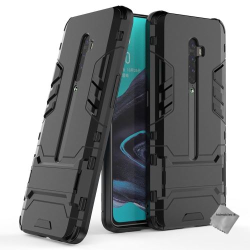 Housse etui coque rigide anti choc pour Oppo Reno 2 avec verre trempe - NOIR