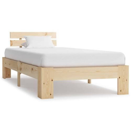 Cadre de lit Bois de pin massif 90 x 200 cm