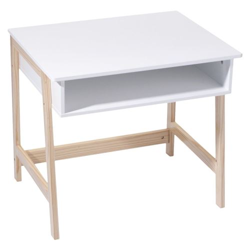 Atmosphera Blanc Bureau Enfant Pieds Bois - Image 3