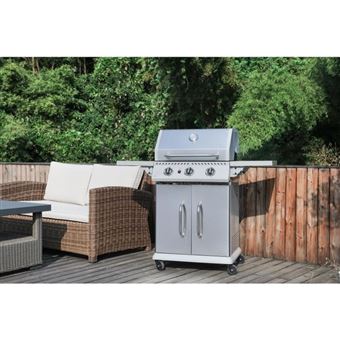 Cookingbox Barbecue Gaz 3 Feux En Inox Avec Pince Inox COOKINGBOX Barbecue gaz 3 feux en inox avec pince inox offerte