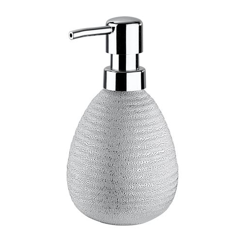 Distributeur de savon en céramique - 390 ml - Argenté